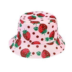 Strawberry & Polka Dot Bucket Hat